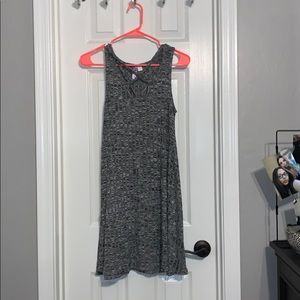 gray criss cross dress